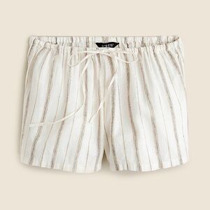 J. Crew linen-blend beach short in stripe